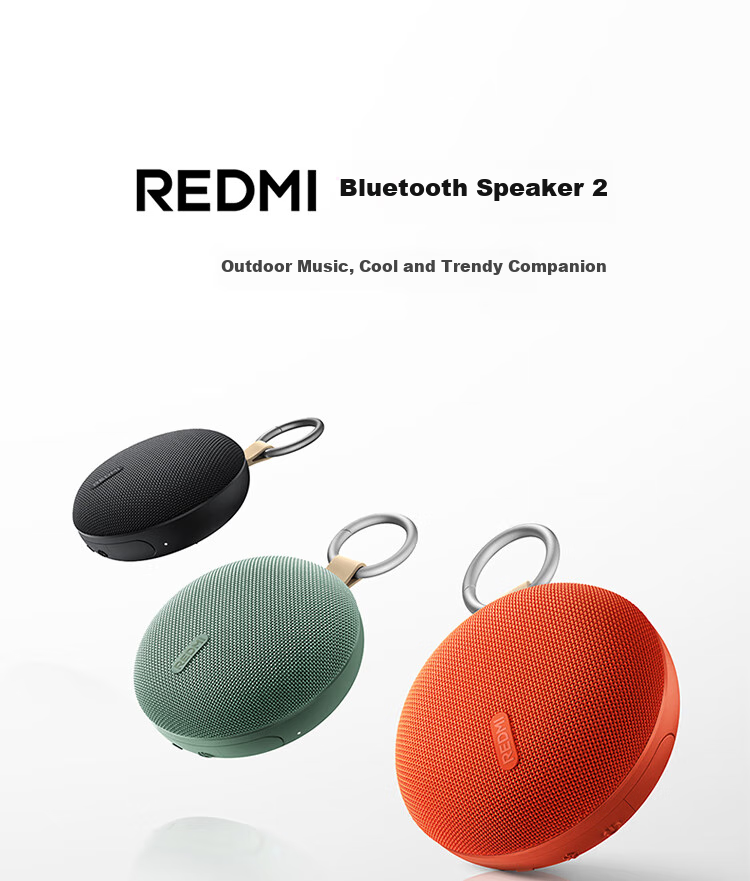 MI REDMI Bluetooth Speaker 2 Green - портативная Bluetooth-колонка с защитой от пыли и воды IP67, долгим временем работы и слотом для карт памяти