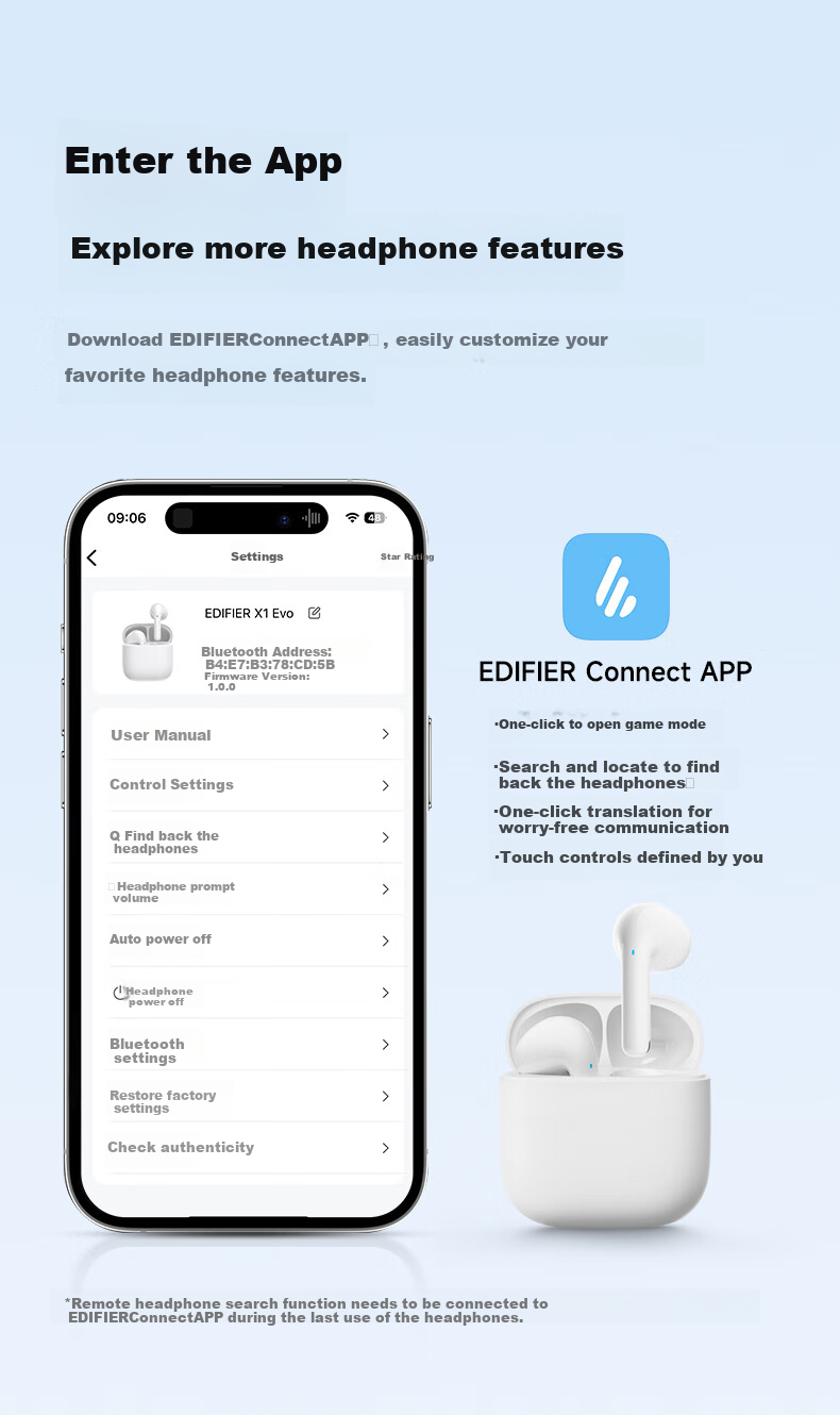 Беспроводные наушники Edifier X1 Evo True Wireless Bluetooth 6.0 с функцией перевода, совместимы с Apple, Huawei, Xiaomi, OPPO, цвет: зеленый