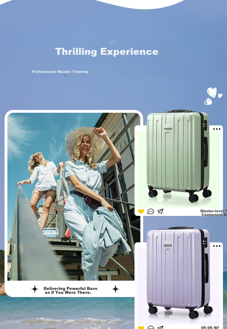 Чемодан AMERICAN TOURISTER, 24-дюймовый, большой вместимости, студенческий, прочный, с кодовым замком, TC3 Vintage Blue
