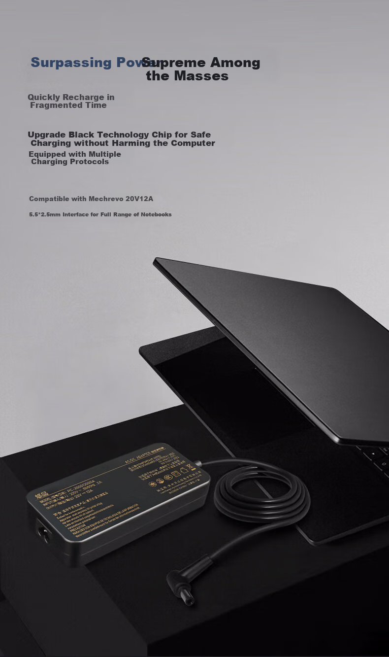 Адаптер питания YOUPIN Mechanical Revolution Aurora Pro 240W, 20V 12A, 5.5*2.5мм, для ноутбуков ASUS Shenzhou