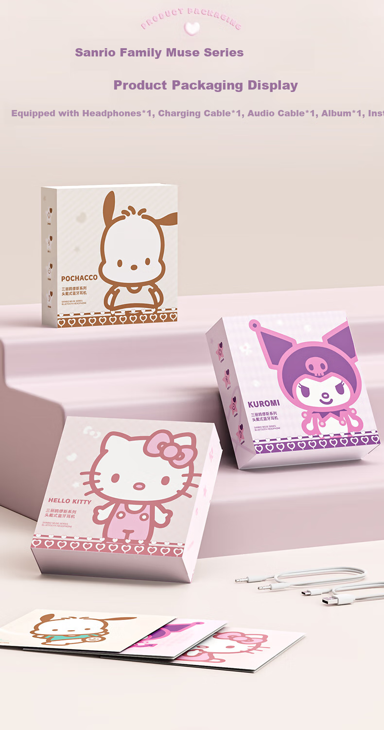 Беспроводные наушники Chenfeng Sanrio Bluetooth S05, детские, спортивные, игровые, подарок на Новый год, совместимы с Apple, Huawei, Xiaomi