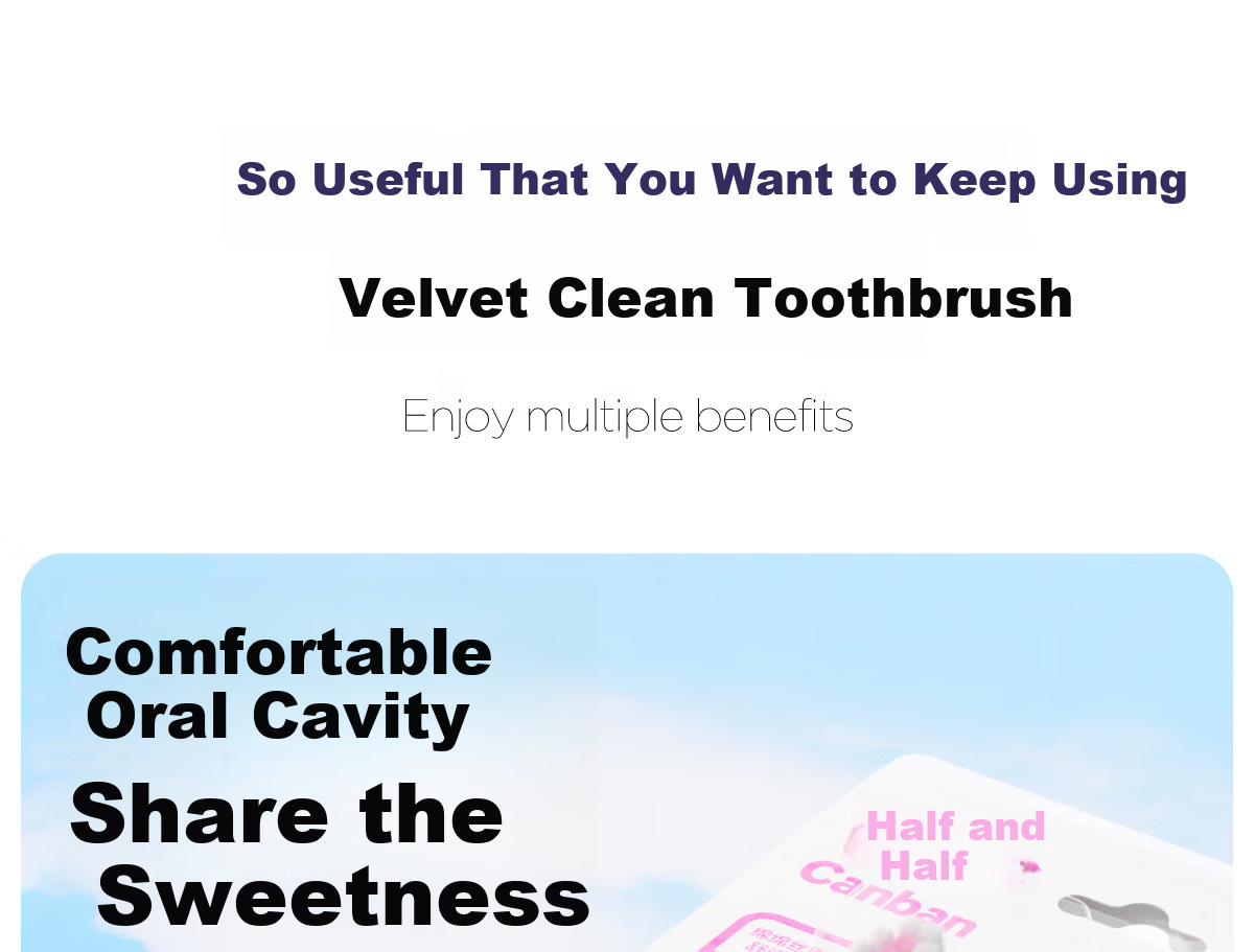 Зубная щетка Canban Velvet Soft Bristle с мягкой щетиной, защитой десен и уходом за полостью рта, парный набор, 2 шт.