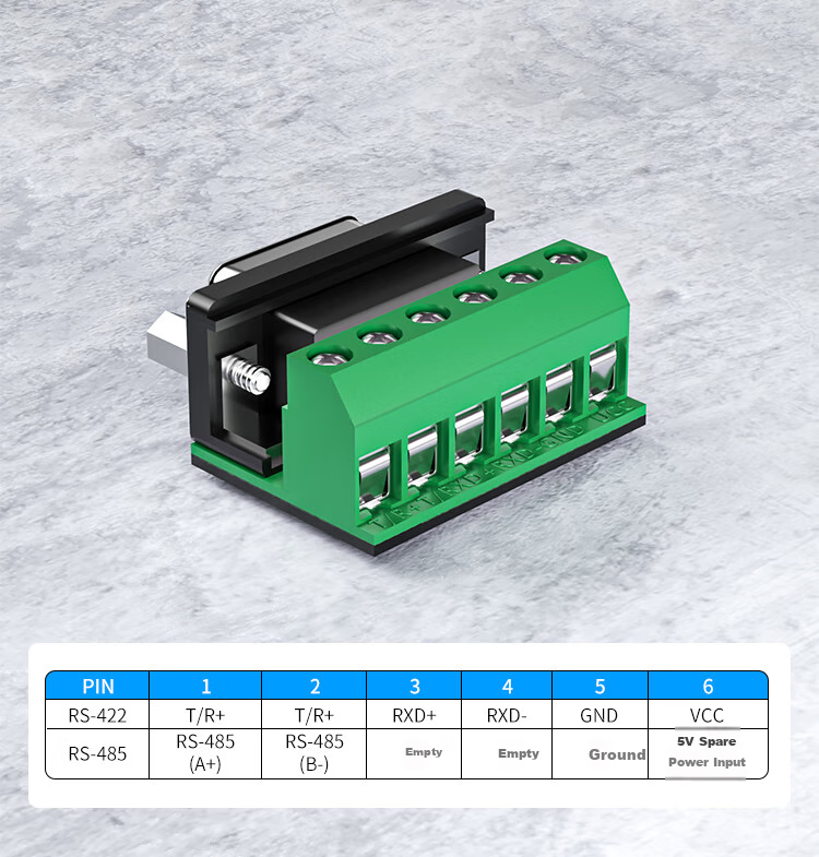 Адаптер Z-TEK RS232 DB9 (9-контактный) на клеммную колодку, ZY270