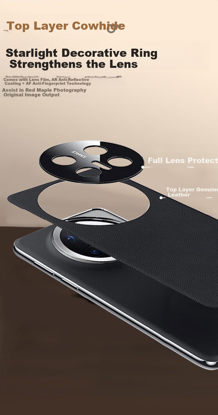 Чехол для телефона Xuanka из натуральной кожи для Huawei Mate70, защита полной линзы, ультратонкий, противоударный, роскошный бизнес-стиль