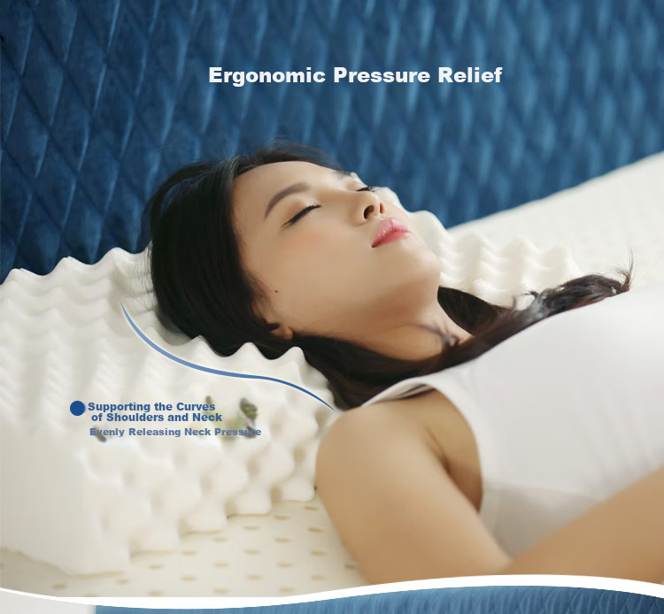 Подушка Paratex Particle Massage Wave Pillow, натуральный латекс, импорт из Таиланда, 94% латекса, 58x36 см