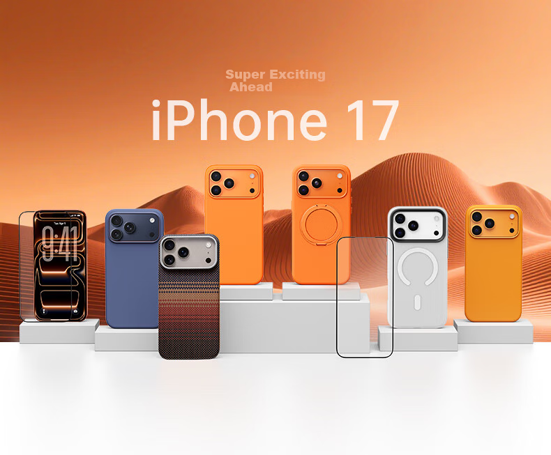 Чехол W&P для Apple iPhone 17 Pro Max, силиконовый, с магнитной зарядкой MagSafe, цвет "Айма Оранж"