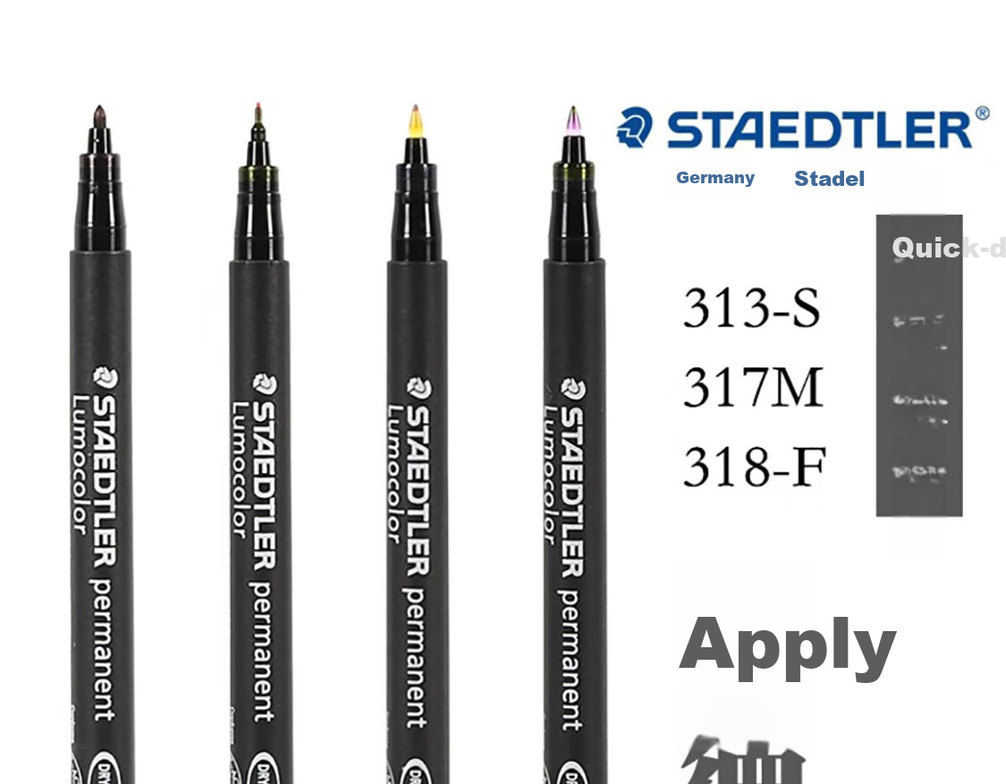 Маркеры на масляной основе STAEDTLER 317WP4, 1.0 мм, водостойкие, быстросохнущие, набор из 4 цветов
