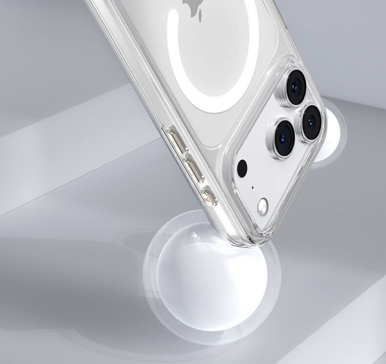 Чехол Lanxingxiansheng для Apple iPhone 17 Pro, с AI-кнопками, магнитный, противоударный, прозрачный
