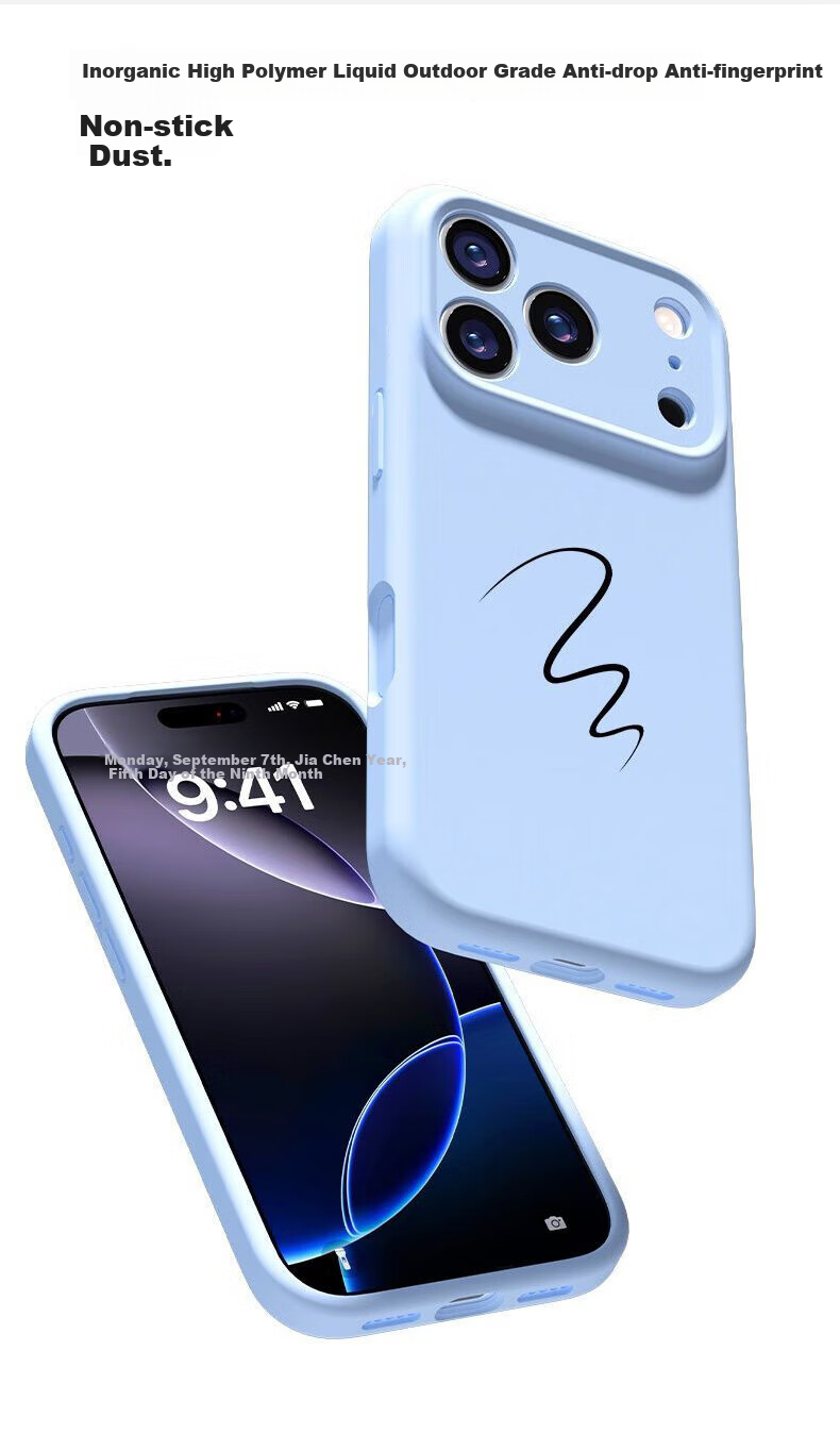 Чехол DIVI [Zero-Feel Liquid] для iPhone 17, защита от падений, защита от царапин, противоударный, приятный для кожи, жидкий силикон, ультратонкий, белый