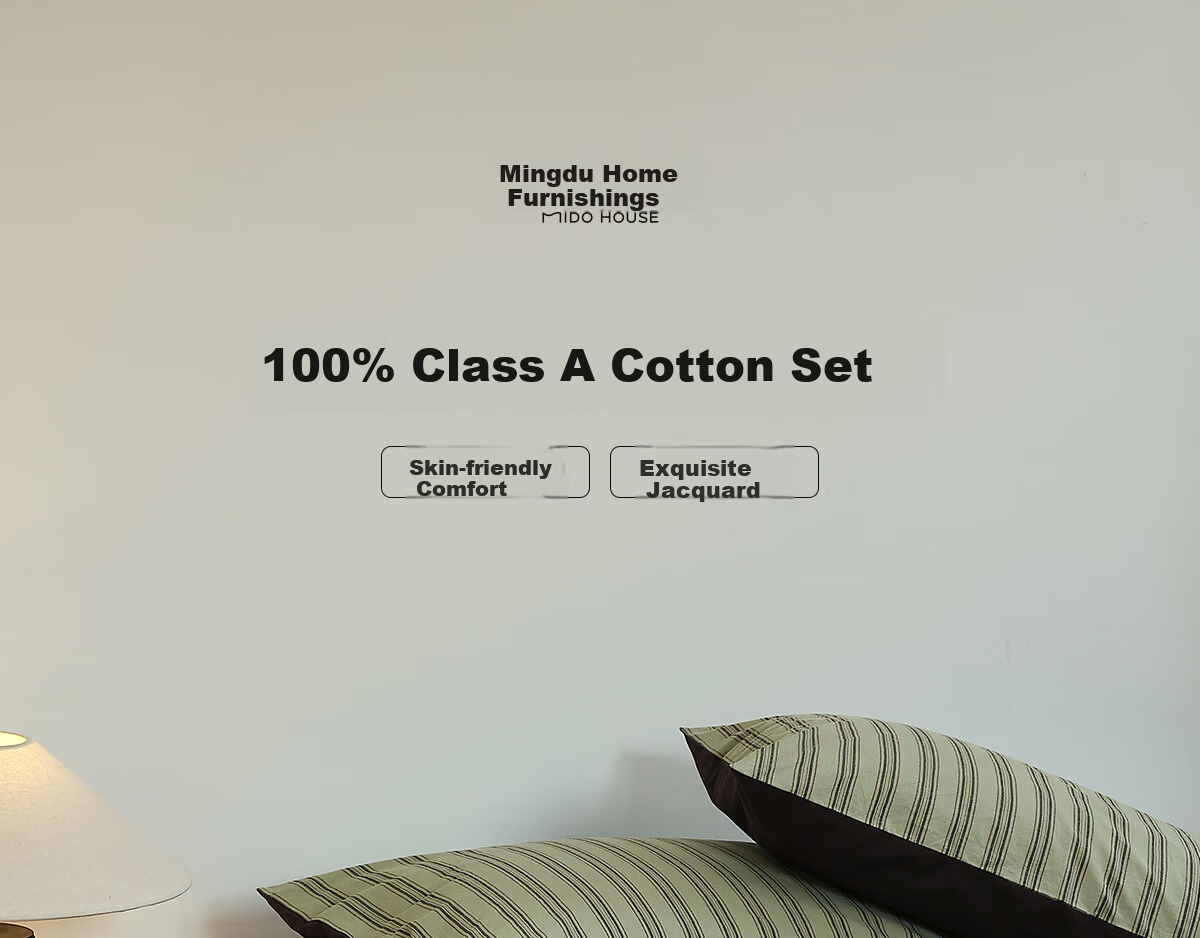 Комплект постельного белья MIDO HOUSE Mingdu, 100% хлопок, 60 нитей, размер 200x230 см, стиль "Аоделер"