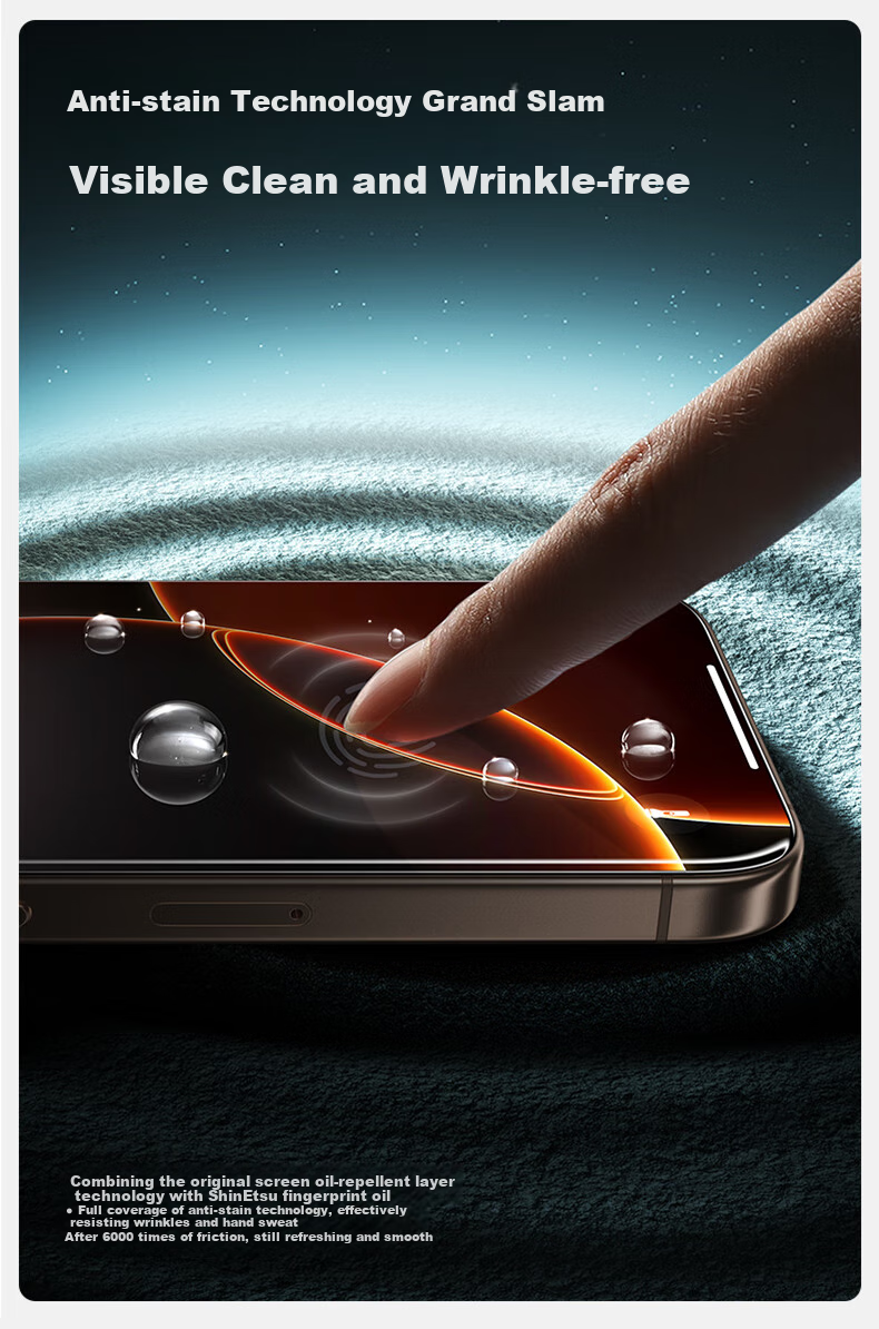 Защитное стекло SmartDevil для Apple iPhone 16 Pro Max, 3D горячая гибка, 0.18 мм, ультратонкое, HD, антипылевое, 2 шт.