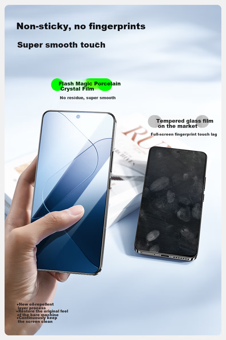 Защитное стекло SmartDevil для Xiaomi Redmi K80 / K80 Pro, ультразвуковая разблокировка, полное покрытие, HD, без белых краев