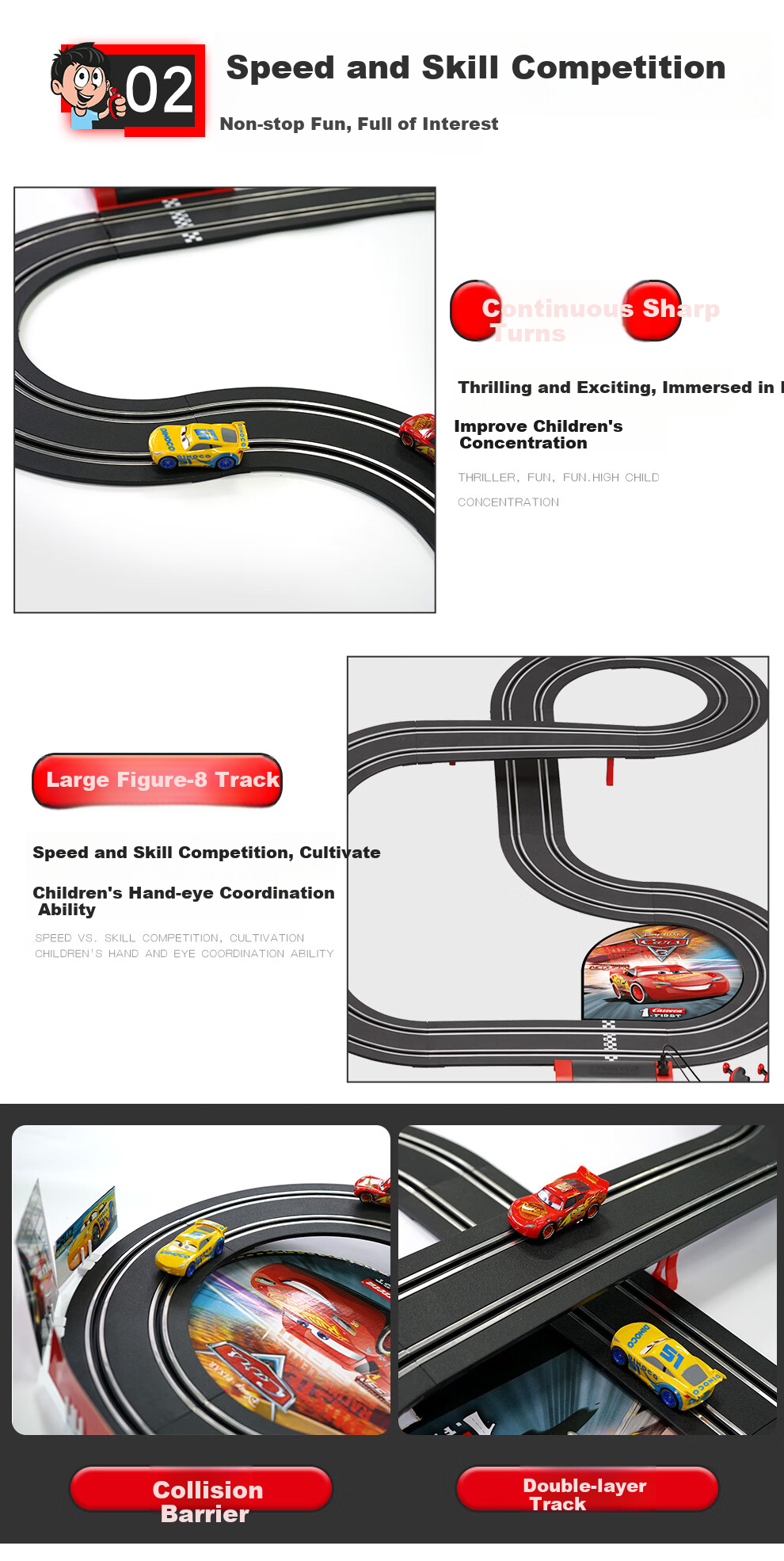 Радиоуправляемая машинка Carrera Track Car, Молния Маккуин, подарок для мальчиков, гоночный автомобиль с дистанционным управлением