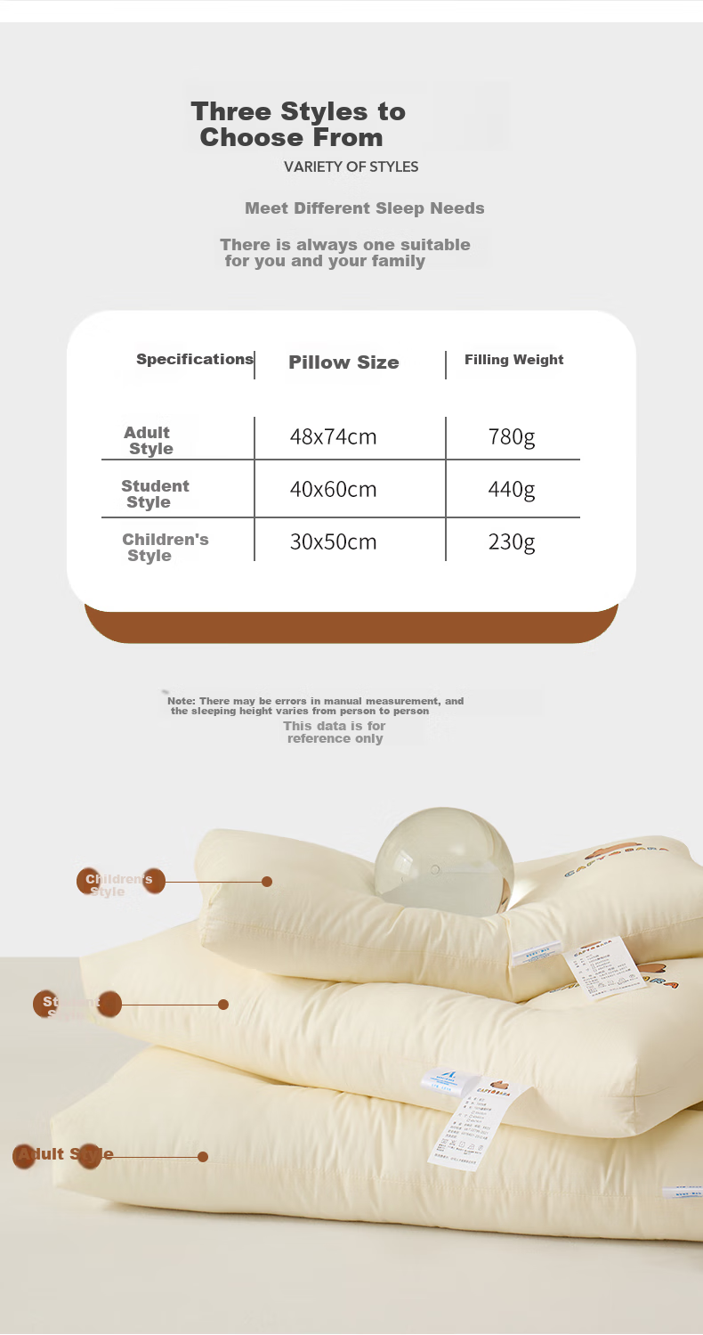 Подушка KING SHORE Student Pillow, 40x60 см, 1 шт.