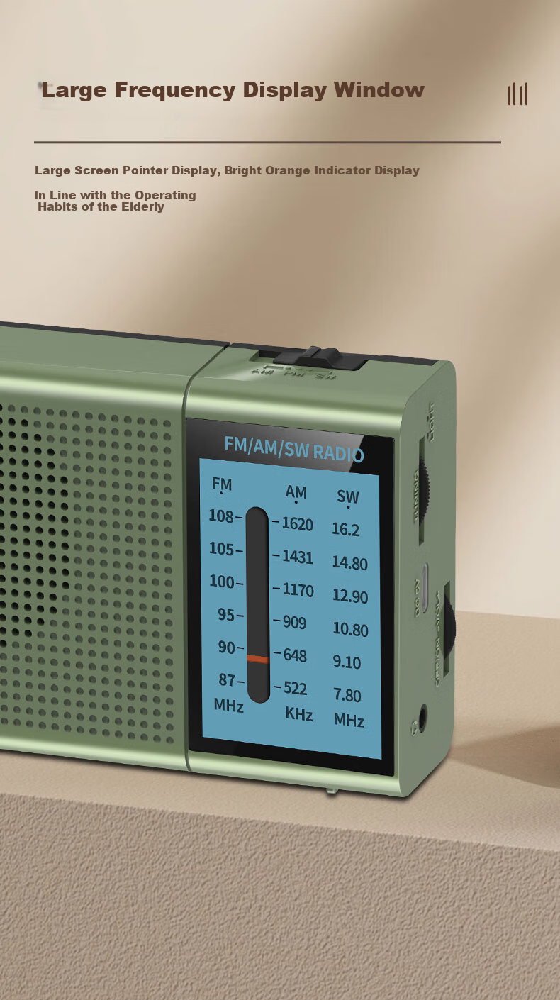 Портативное радио NINTAUS C38, миниатюрное, FM/AM/SW, с аккумулятором