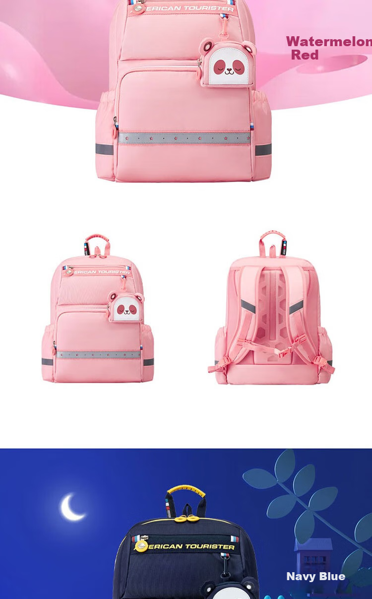 Рюкзак American Tourister, детский, для начальной школы (1-6 классы), вместительный, легкий, стильный, фиолетовый с подвеской