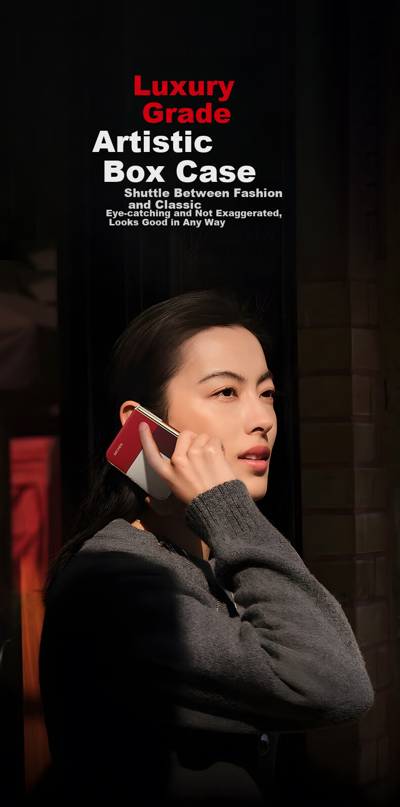 Чехол Aimeichen для Huawei Pura X, защита экрана, складной, противоударный, бизнес-стиль, красный
