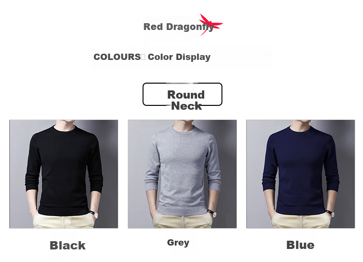 Мужской свитер RED DRAGONFLY с высоким воротником, осенне-зимняя модная комфортная однотонная вязаная водолазка, теплый облегающий шерстяной свитер, мужская одежда, черный, 4XL