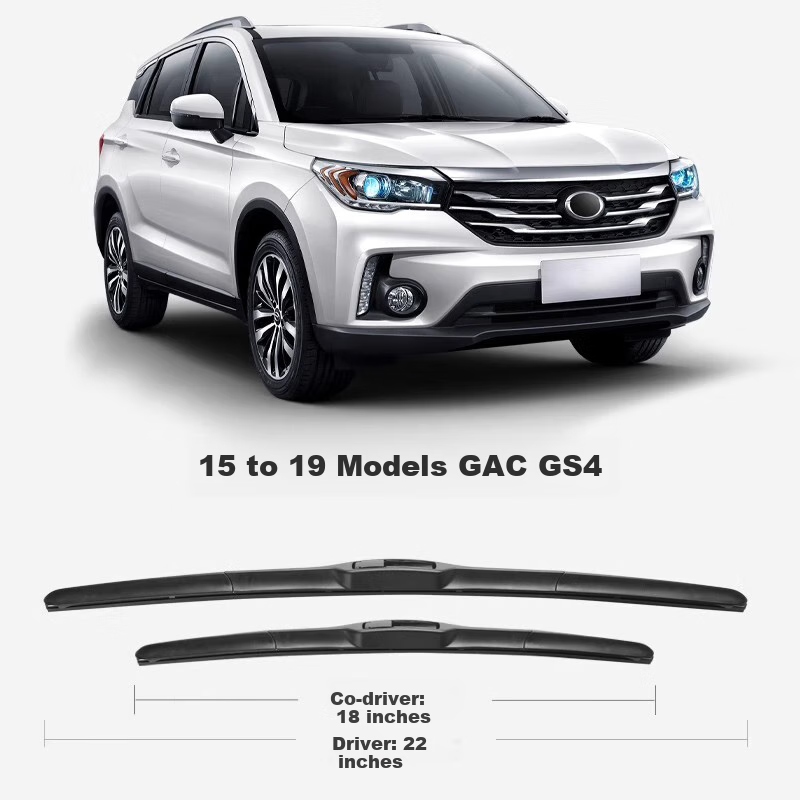 Щетки стеклоочистителя Paisu для GAC Trumpchi GS4 (2015-2019), оригинальные, безкаркасные, резиновые, тихие, модель 2017 года, 2 шт.