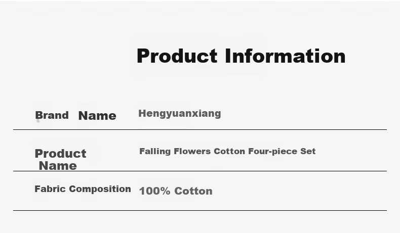 Комплект постельного белья Hengyuanxiang из 100% хлопка, 4 предмета, роскошный стиль, размер "Евро макси"