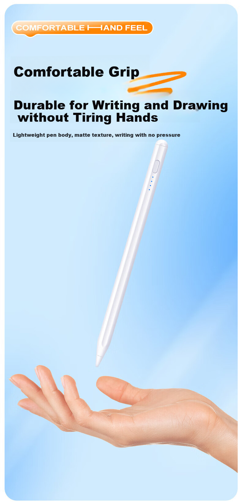 Стилус JPLAYER для iPad, Android, Huawei, емкостный, с магнитной зарядкой, совместим с Apple Pencil 1/2, для рисования и письма