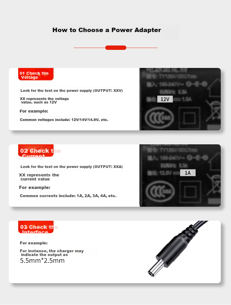 Адаптер питания Youpin 12V3A, шнур питания для монитора, зарядное устройство постоянного тока для маршрутизатора, ТВ-приставки, камеры видеонаблюдения, универсальный круглый штекер 5.5*2.5/2.1 мм, 2А