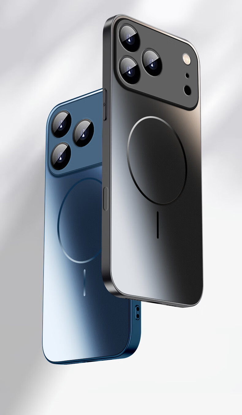 Чехол для iPhone 17 Pro Max Mengxiangkejia, MagSafe, защита от падений, ультратонкий, приятный на ощупь, матовый, графитовый черный