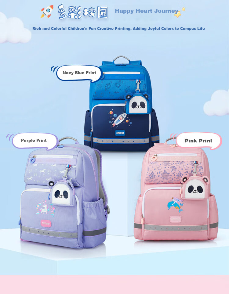 Рюкзак AMERICAN TOURISTER для девочек, удобный, антибактериальный, легкий, вместительный, для начальной школы (1-6 классы)