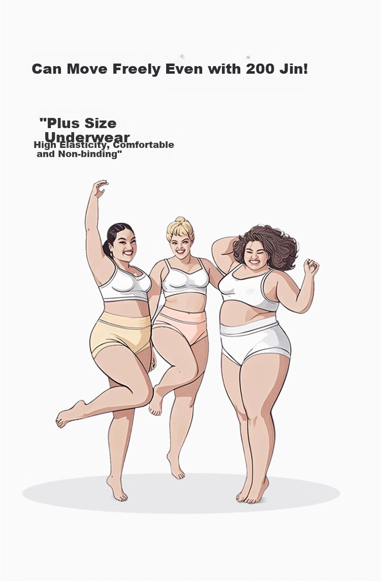 Женские трусы Yalu Plus Size, хлопковые, с высокой талией, антибактериальные, размер 6XL (220-240 кг), 3 шт.