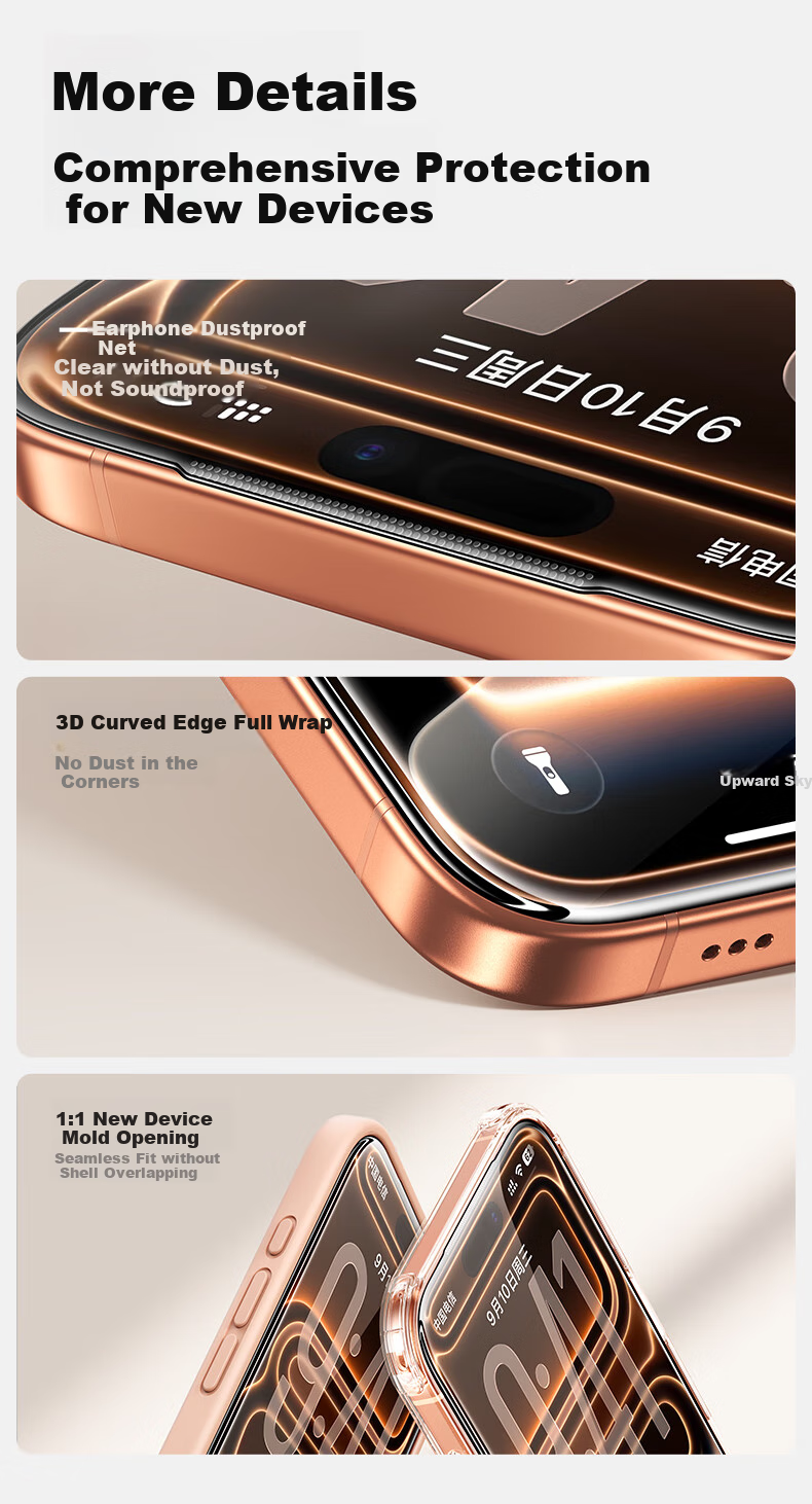Защитное стекло Shanmo для Apple iPhone 17 Pro Max, 3D горячее изгибание, AR антибликовое, магнитное напыление, пыленепроницаемая пленка высокой четкости