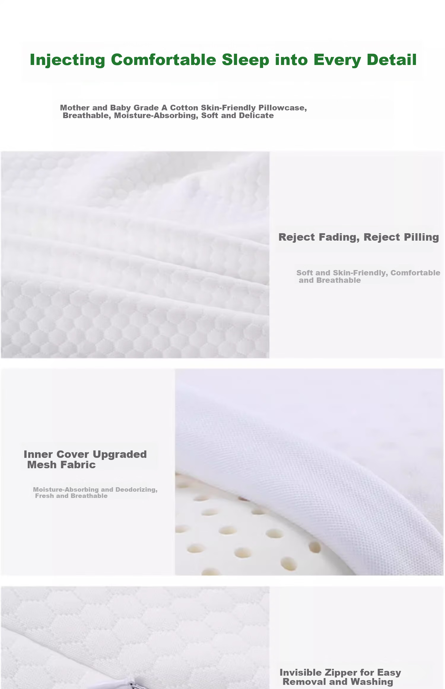 Подушка Noyoke Latex Pillow, натуральный латекс, для взрослых, волнистая, Таиланд, 60x40x5-7 см