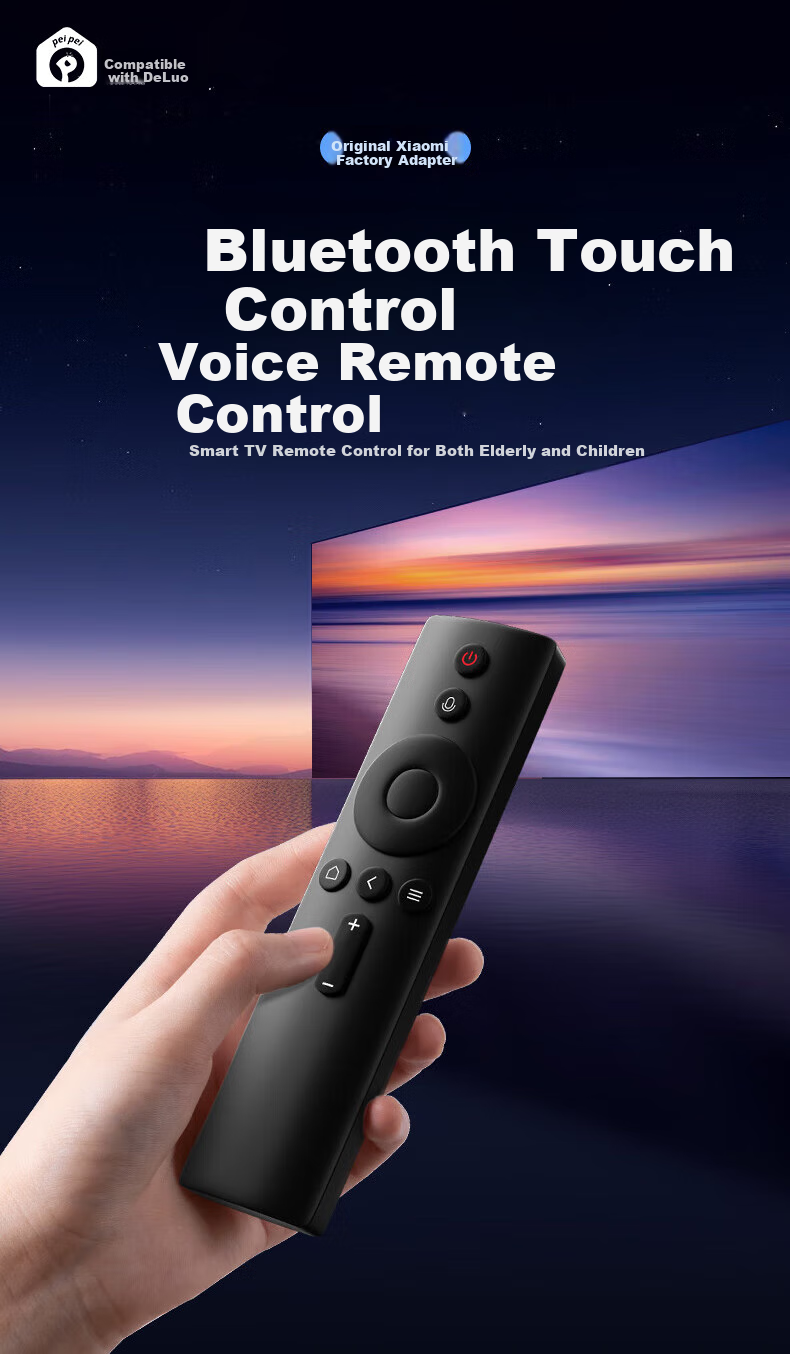Пульт для телевизора Peideluo Xiaomi TV, Bluetooth, голосовое управление, поддержка ИК, совместим с Redmi TV Box 5/5pro/4a/4s