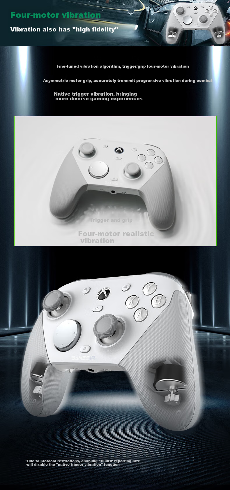 Игровой контроллер Gamesir G7 Pro для Xbox, ПК, Android, беспроводной/проводной, с TMR джойстиками и микропереключателями