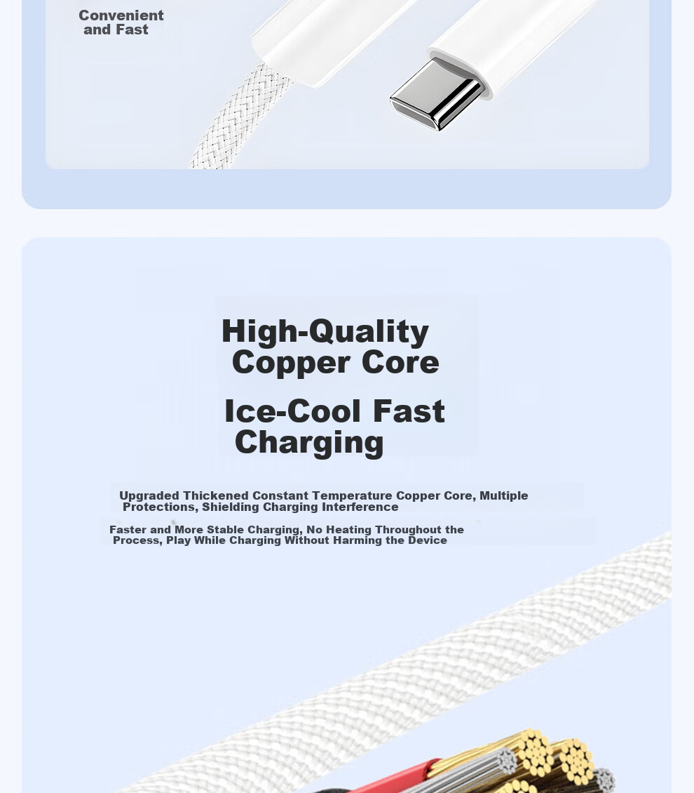 Кабель Jingxuan Type-C to Lightning, 1.5 метра, белый, 2 шт. в комплекте, для iPhone 14/13 Pro Max/12/11/Xs