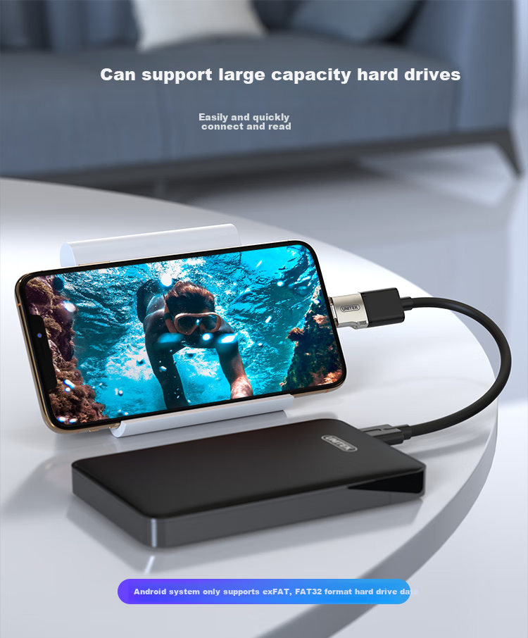 Адаптер UNITEK USB-C на USB 3.0 OTG Y-A025GNI