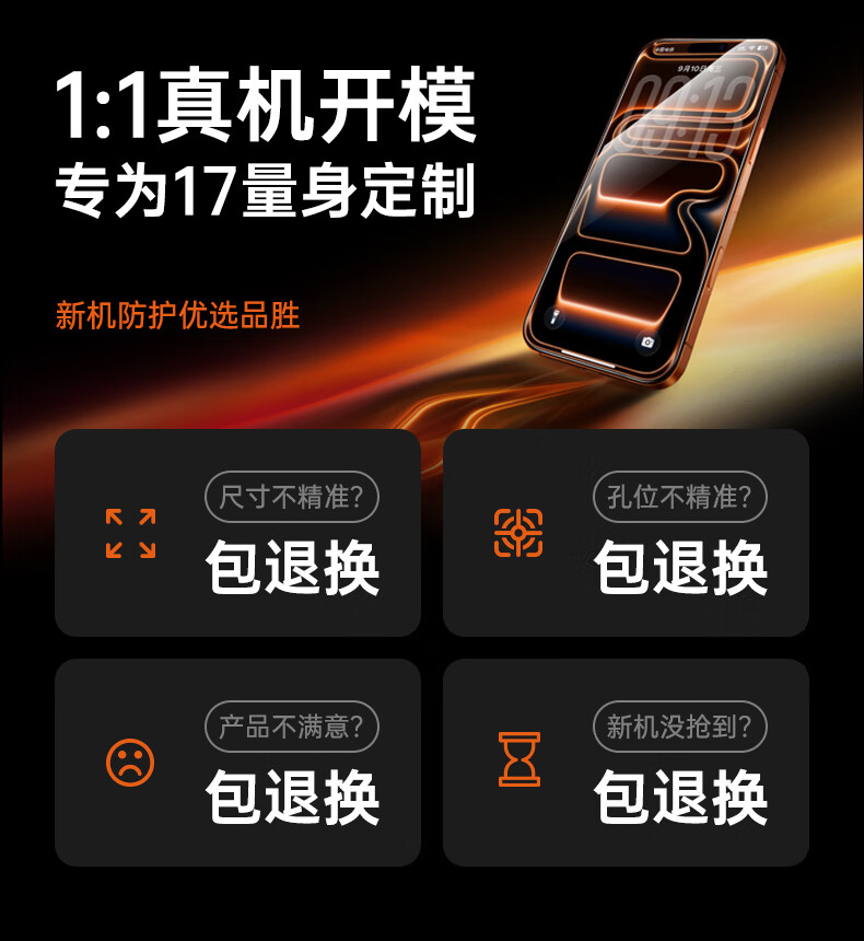 Защитное стекло PISEN для Apple iPhone 17 Pro Max, полное покрытие, антибликовое, антипесковое, защитное стекло 2 шт.