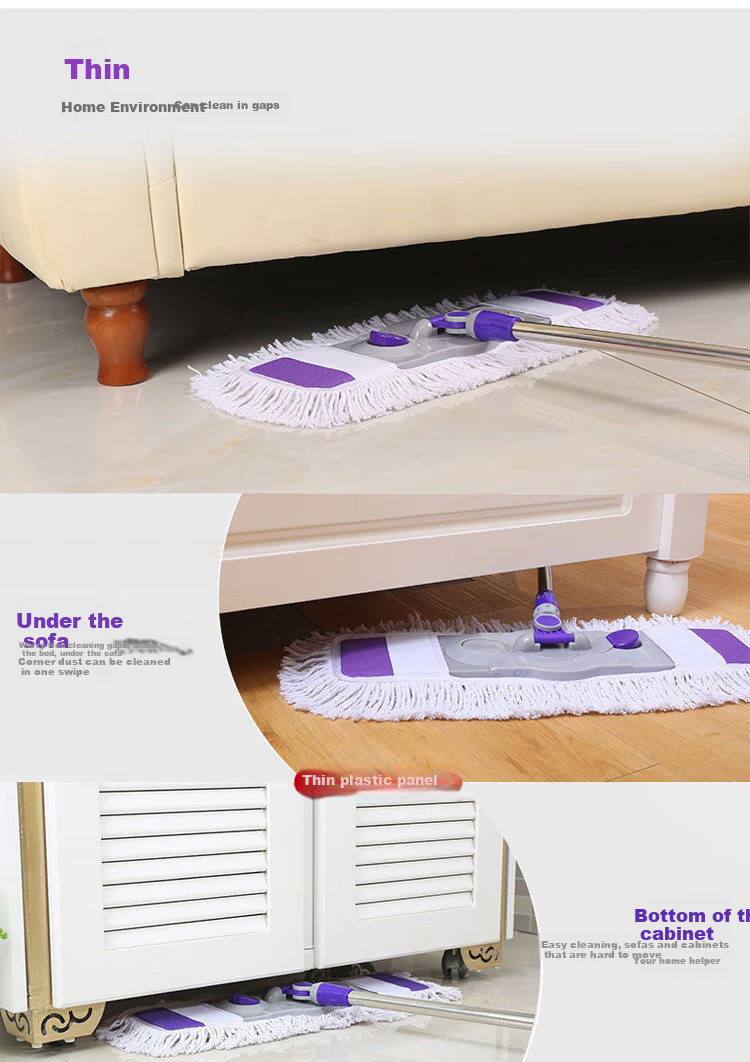 Швабра Yagao Flat Mop 60CM с 1 насадкой, большая швабра для дома, съемная ткань, для коммерческой уборки