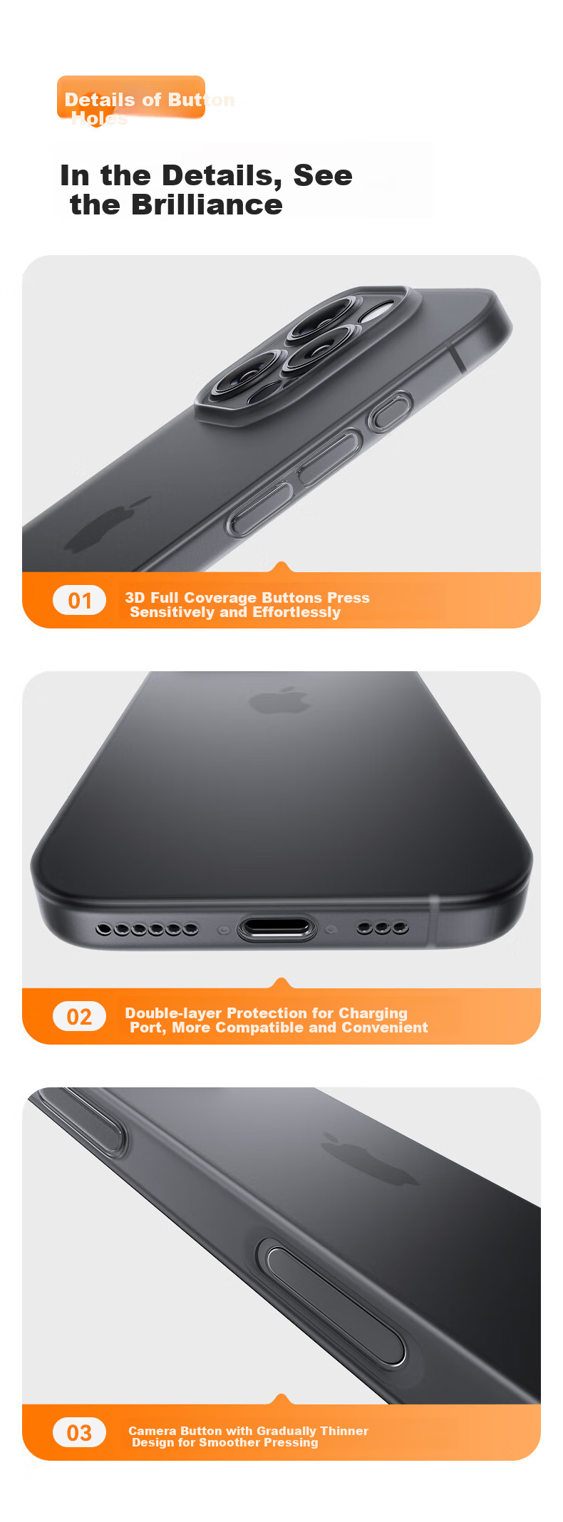 Чехол Mofei для iPhone 16 Pro Max, магнитный, ультратонкий, противоударный, полупрозрачный, с рассеиванием тепла, матовый, для мужчин и женщин, с защитным стеклом, прозрачно-белый