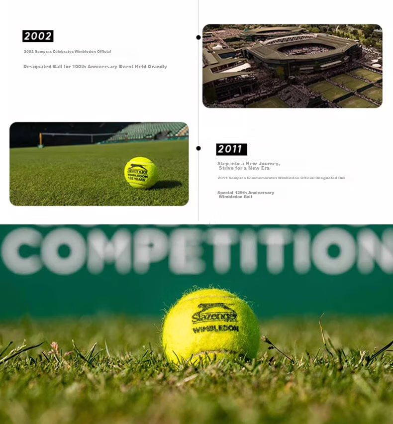 Мячи для тенниса Slazenger Official Wimbledon Ball, тренировочные и игровые, в металлической банке, 3 шт.