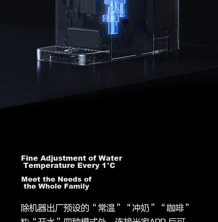 Умный настольный фильтр для воды Xiaomi Mijia RO обратный осмос, система очистки воды с NFC, мгновенный нагрев, разделение отходов, резервуар для воды, уровень 1 энергоэффективности MRH142b