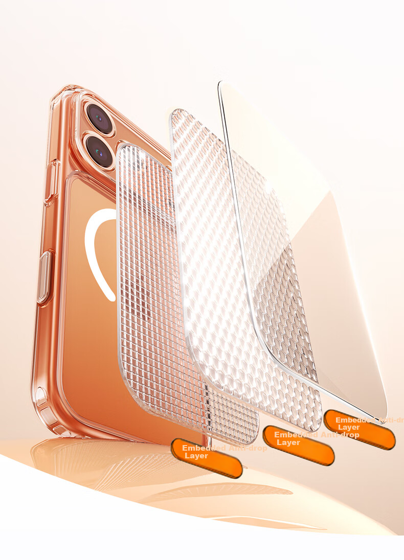 Прозрачный чехол TORRAS с защитой камеры для Apple iPhone 17 Pro, MagSafe, противоударный, ПК+ТПУ, простой стиль
