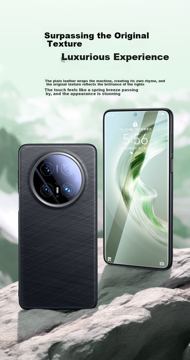 Чехол для Huawei Mate 70 Pro Mofei, кожаный, противоударный, с защитой камеры, черный