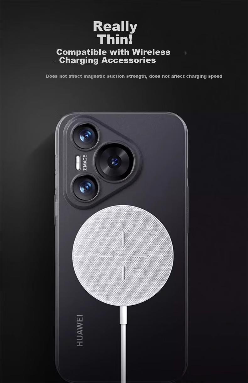 Чехол для Huawei Pura 70 HOLDZU, ультратонкий матовый, защита всего корпуса и объектива, черный