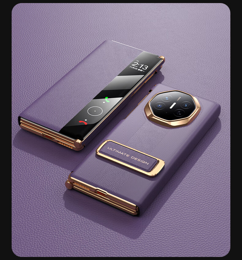 Чехол Guanyue для Huawei Mate Xs/Mate XTs, кожаный, бизнес-стиль, противоударный, с подставкой, черный