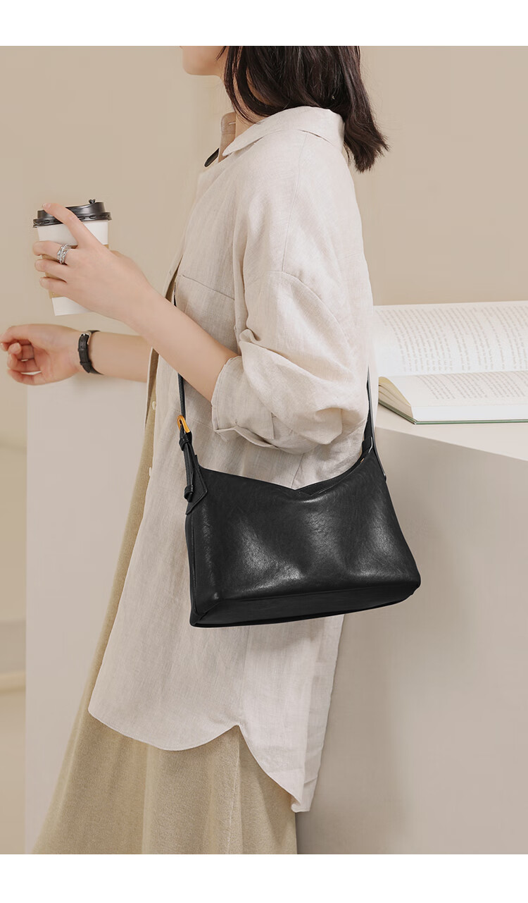 Сумка Mood Hobo из натуральной кожи, большая вместительная сумка через плечо для работы и повседневного использования, подарок на День Рождения и День Святого Валентина