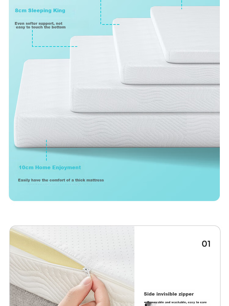 Матрас Linshishenghuo Memory Foam Mattress Pad, мягкая подушка для дома, губчатый коврик для общежития студентов, 6 см толщиной, 0.9*1.9 метра