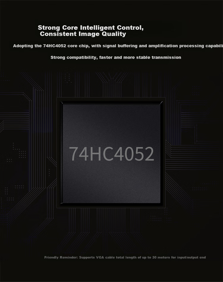 UNITEK U-8707 VGA сплиттер, 1 вход / 4 выхода, HD видео, разветвитель VGA монитора, видео удлинитель