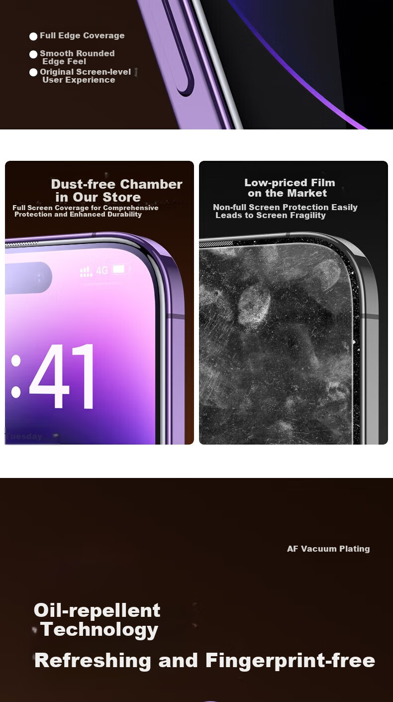 Защитное стекло Baozou для Apple iPhone Xs Max, прозрачное, противоударное, олеофобное, полное покрытие