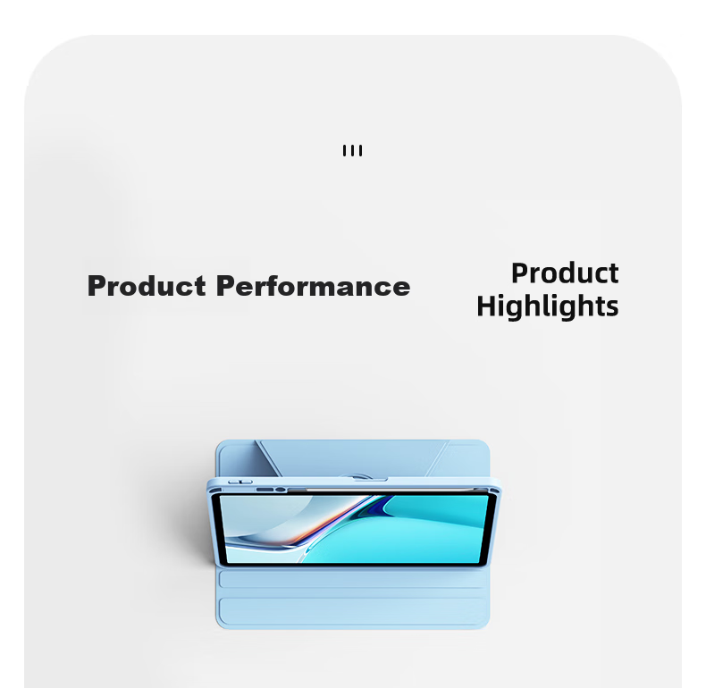Защитный чехол Zhisihui для планшета Huawei MatePad Pro 10.8 дюймов, с вращающейся подставкой, прозрачный, с держателем для стилуса, синий