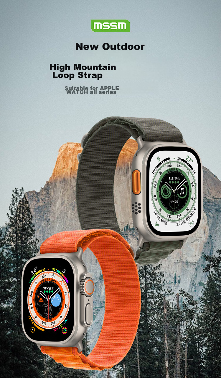 Ремешок MSSM Nylon Alpine Loop для Apple Watch, черный, 38/40/41/42 мм